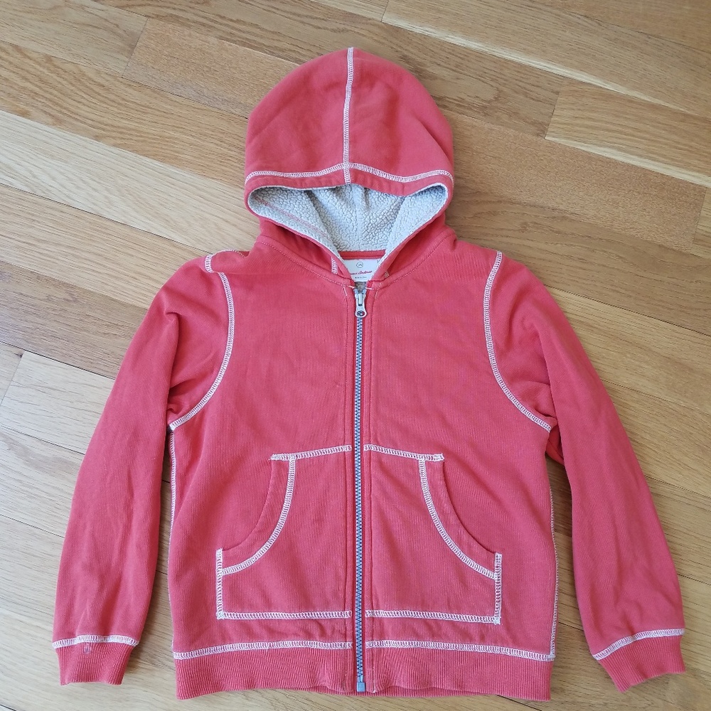 Hanna Andersson Boys Size 120 Sherpa Lined Hoodie